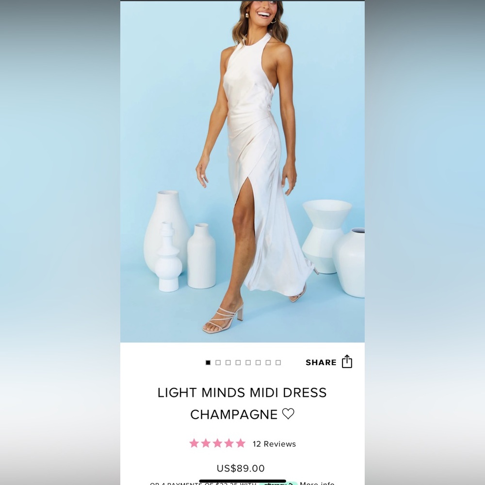 NWT hello molly champagne dress
